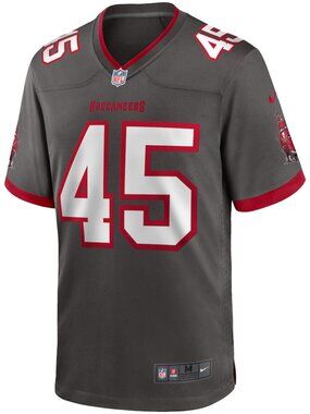 Tampa Bay Buccaneers Nike Alternate Game Jersey, Pewter, Devin White #45, XL NWT